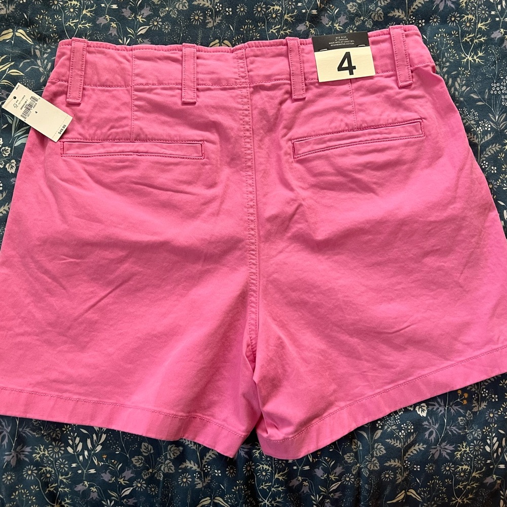 GAP Pink Bermudas Relaxed Fit Cotton Shorts - Picture 2 of 2